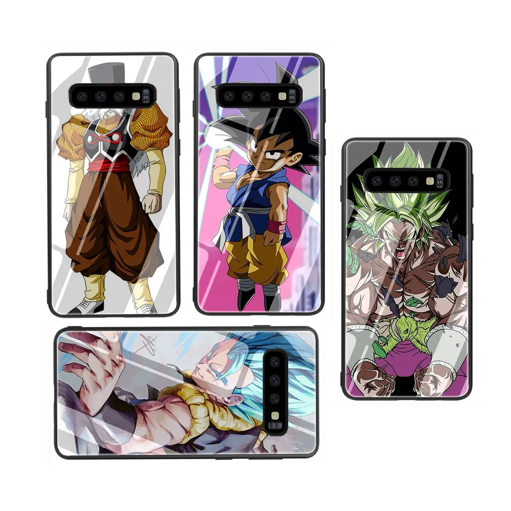 Dragon Ball; DragonBall закаленное Стекло Телефон чехол для Galaxy S7 edge S8 9 10 Plus, Note 8, 9, 10, A10 20 30 40 50 60 70