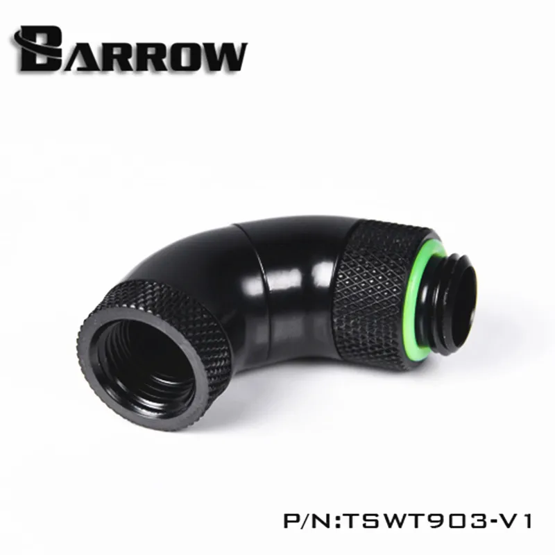 Барроу G1/4 &quotБелый Черный Серебряный Три вращающихся 90 градусов 360 вращающийся