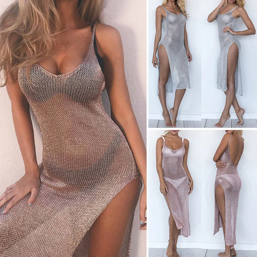 Для женщин Sexy Beach Cover-up накидки на купальник до ванный комплект летняя пляжная