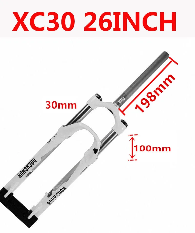 Функция блокировки передний ROCKSHOX XC28 замок масла давление амортизатор 26 дюймов дисковый тормоз горного велосипеда - Цвет: XC30 WHITE 26 198