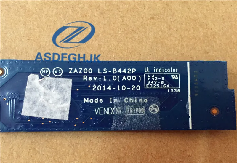 ASDFGHJK натуральная для dell xps 9343 клавиатура плата контроллера ZAZ00 LS-B442P CN-01N2X6 1N2X6 100%