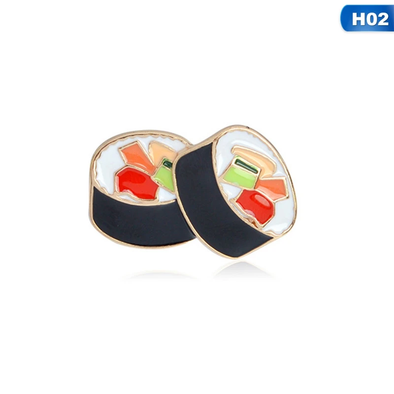 Мультфильм японская кухня рис ролл рыба суши брошь булавки куртка сумка для