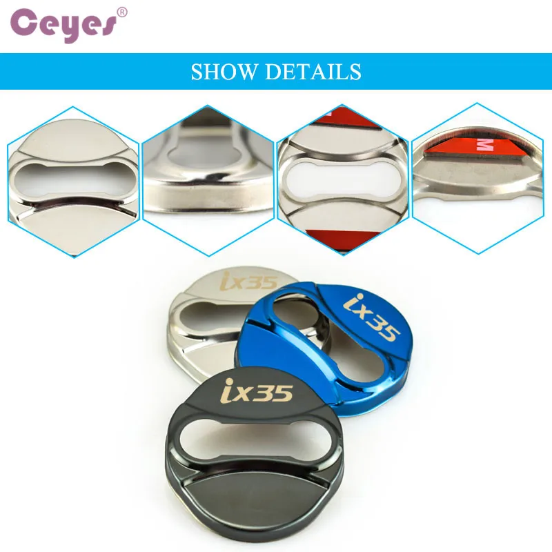 Ceyes Car Styling Protective Cover Case For Hyundai Ix35 Tucson Auto Emblems Badge Stickers Accessories Car-Styling 4pcs/lot | Автомобили