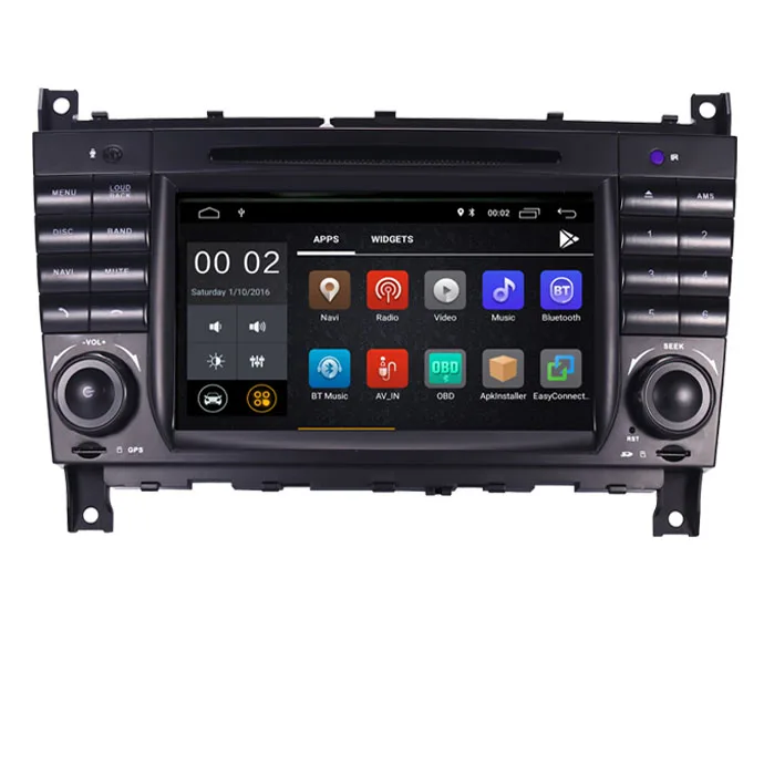 Автомобильный DVD плеер HD 1024x600 четырехъядерный Android 10 7 дюймов для Mercedes W203 android C200 C230