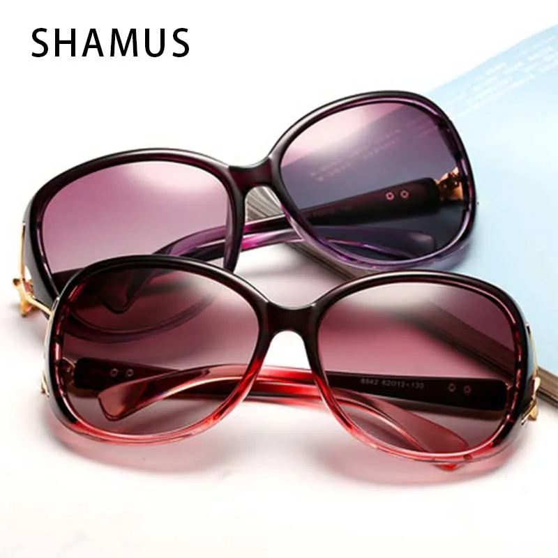 Брендовые солнцезащитные очки Shamus с сумкой поляризационные женские модные UV400