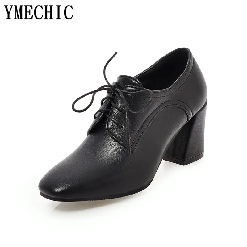 YMECHIC/2018 модные выразительные осенние офисные туфли-лодочки на высоком каблуке с