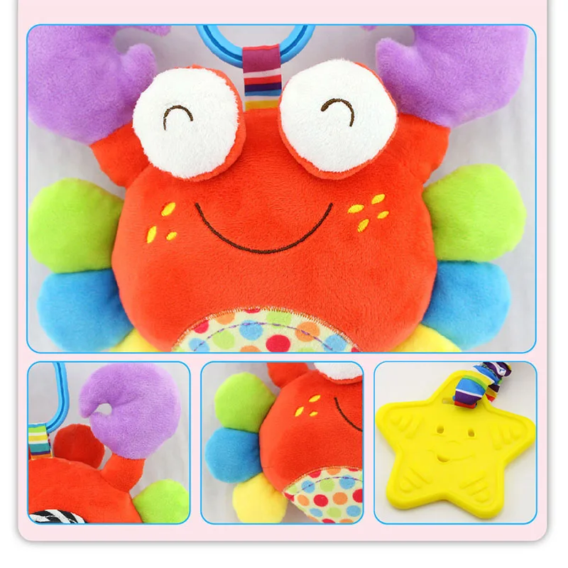 Детская коляска-погремушка аксессуары милые мягкие Мультяшные животные Детские