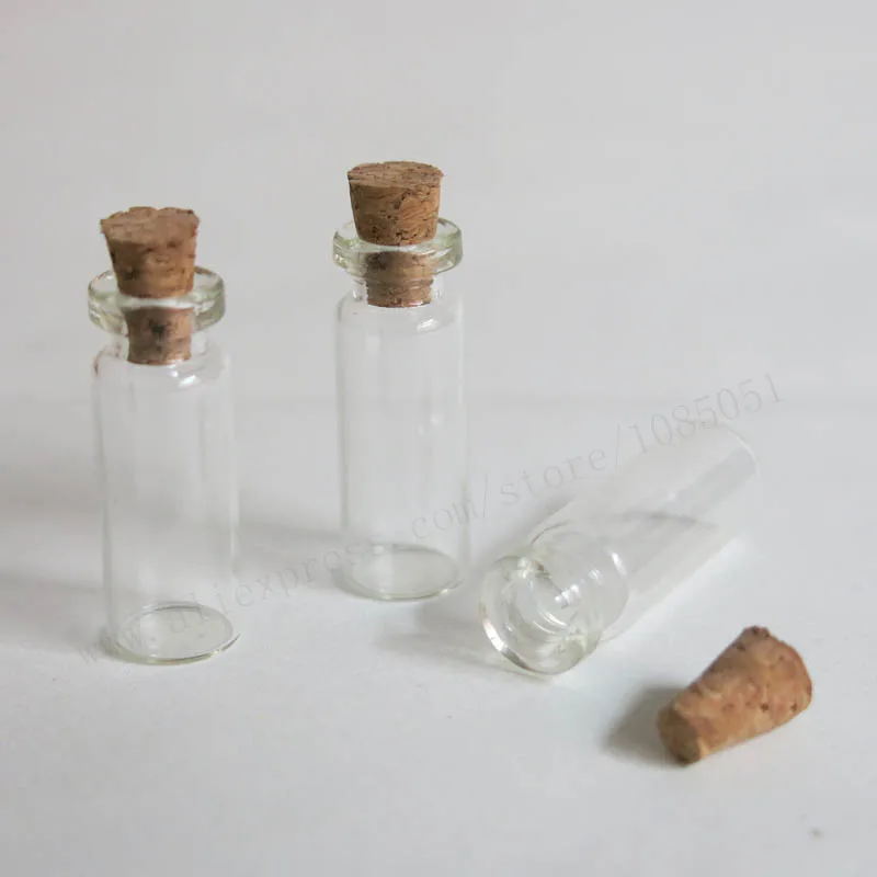 Прозрачный стеклянный флакон с деревянной пробкой 20 шт./лот 0 6 мл маленькие