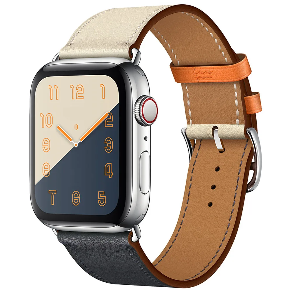 100% Пояса из натуральной кожи ремешок для Apple Watch серии группа 3/2/1 кожаный 42 мм 38 iwatch