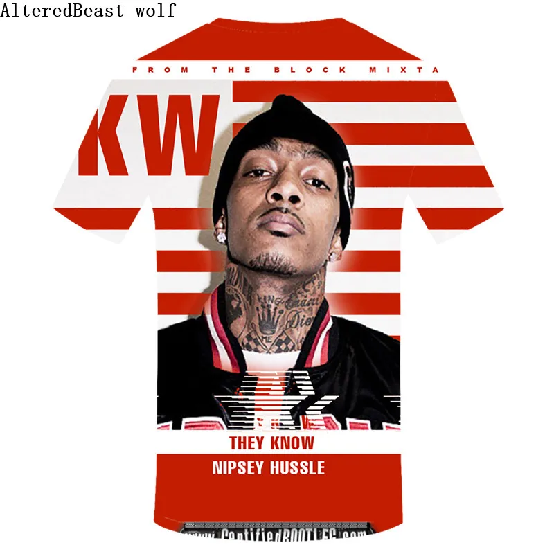 Хип Хоп мода Nipsey Hussle 3D летние Harajuku мужские футболки с короткими рукавами Мужская Уличная одежда для мужчин