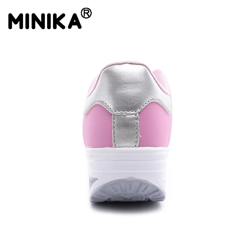 Minika PU And Mesh Casual Swing Breathable Wedges Chaussure Femme Platform Shoes Women Ladies Trainers Sneakers Zapatos Mujer | Обувь