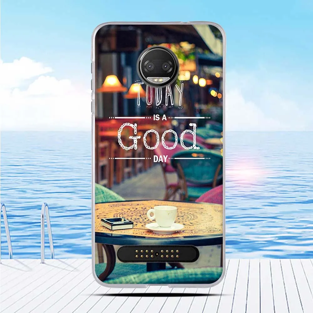 Мягкий силиконовый чехол из ТПУ с 3D рельефным рисунком для Motorola Moto Z2 Force Z (2-го
