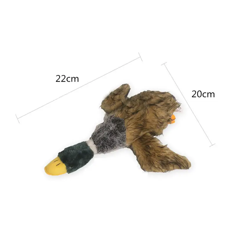 Mallard Squeaky игрушки для собак для активных жевателей плюшевая мягкая зеленая утка игрушка-пищалка плюшевые звуковые игрушки товары для щенков питомцев