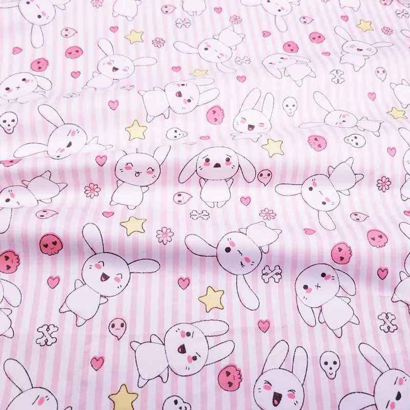 Симпатичная хлопковая саржевая ткань с принтом животных материал четверти