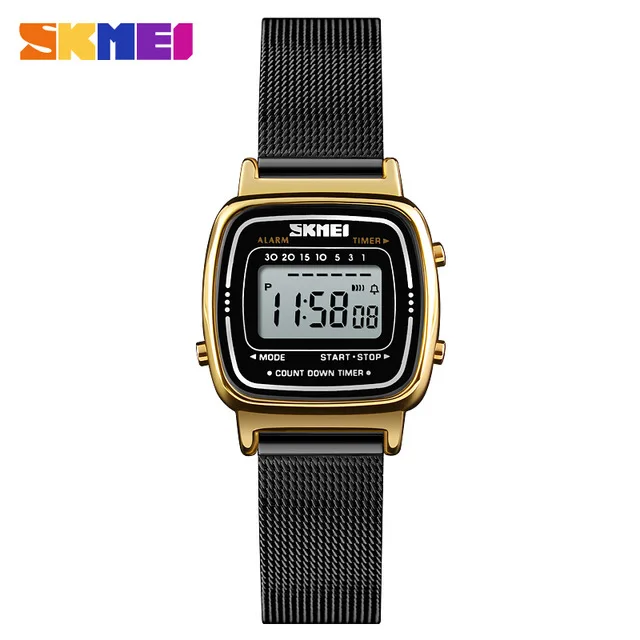 Newbeltbalck SKMEI модные спортивные часы женские топ бренды Роскошные 3 бар водонепроницаемые женские часы будильник цифровые часы Relogio Feminino 1252 - Цвет: Newbeltbalck