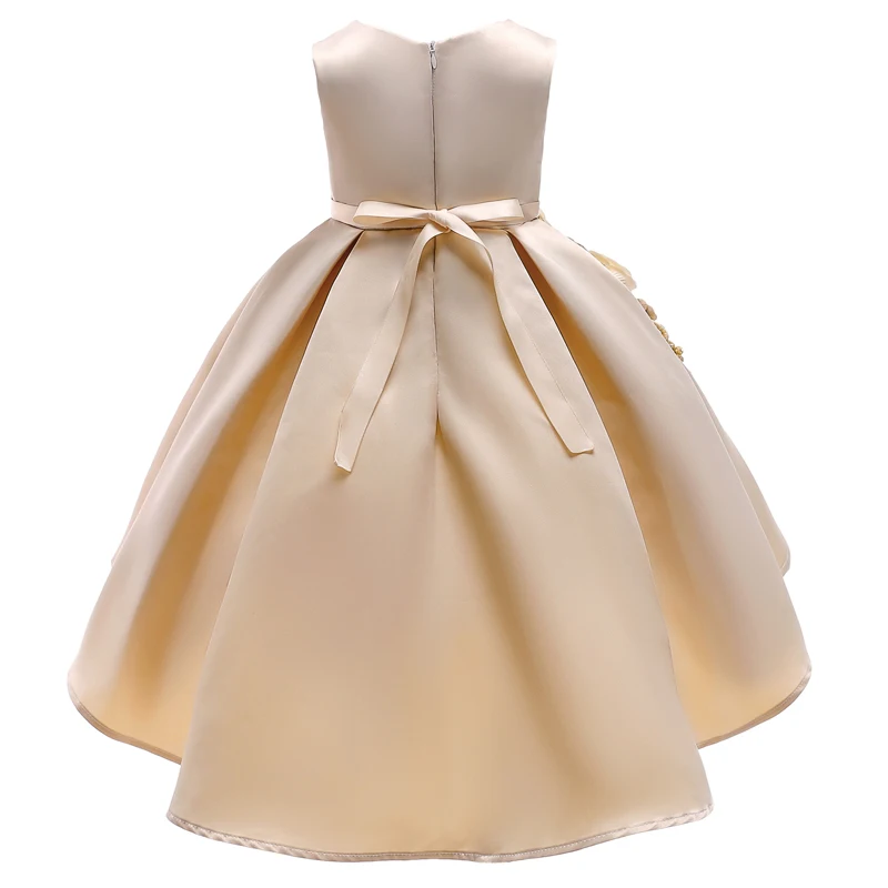 Высокое качество 2018 зимнее платье для маленьких девочек свадебное элегантные