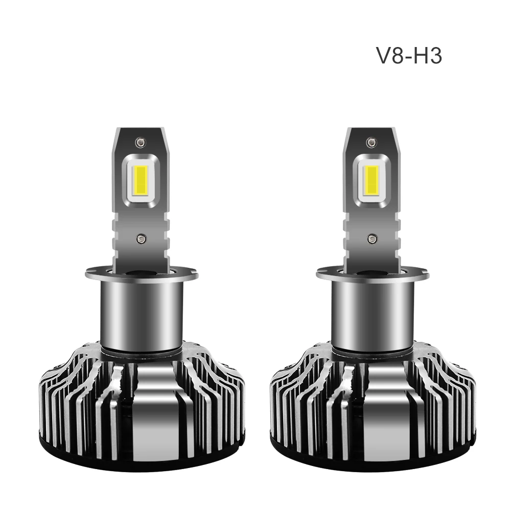 2 шт. Автомобильные фары для Opel Astra Insignia Mokka Corsa Zafira Vectra H7 светодиодный H4 светодиодный H1 H7 H3 9005 6500K 8000лм CSP чипы лампы - Испускаемый цвет: H3