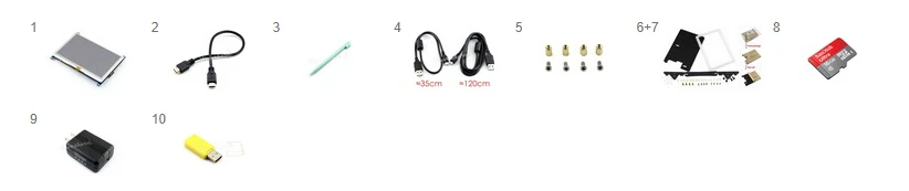 Raspberry Pi дисплей 5 дюймов HDMI lcd 800*480 сенсорный экран Поддержка различных систем+ двухцветный чехол+ 16 Гб Micro SD карта = RPi Acce E