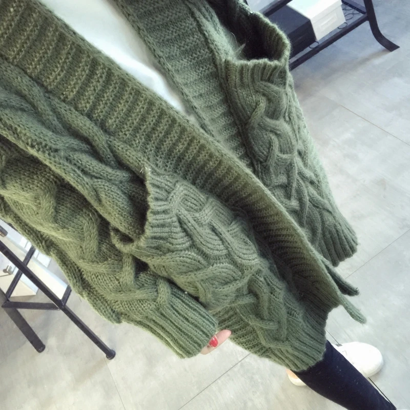 2017 осенний женский новый свитер пальто вязаное женское корейское свободный