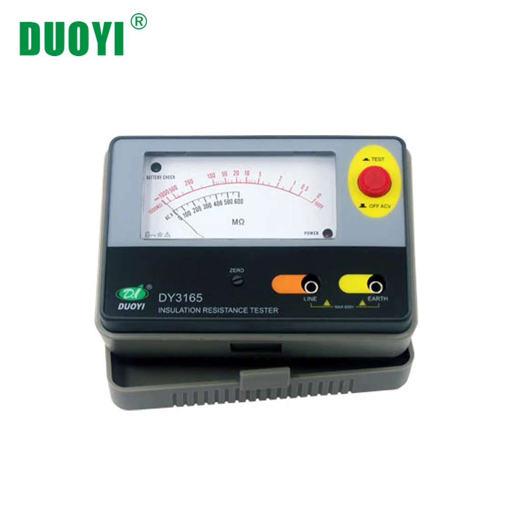 Фото DUOYI DY3165 Электрический измерители сопротивления 500V 2000 МОМ аналоговый измеритель