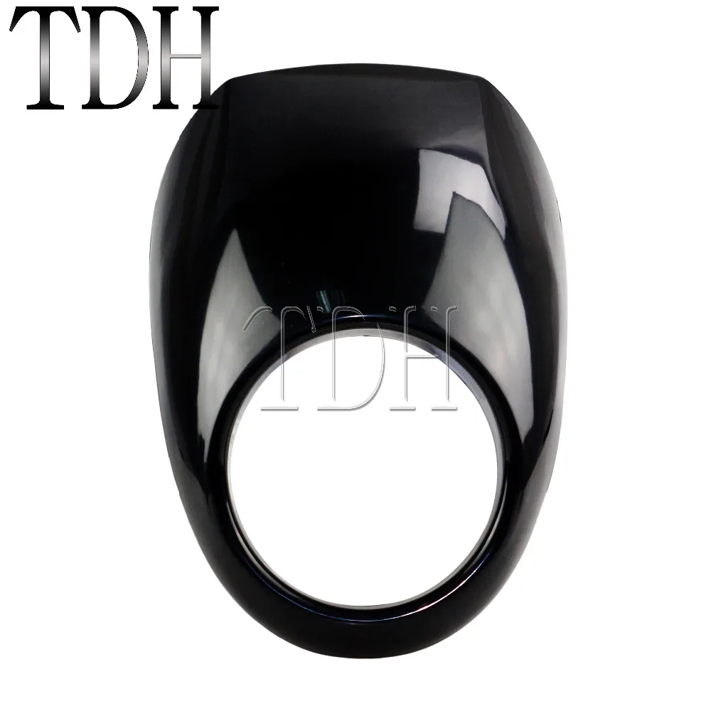 Черная мотоциклетная маска для передней фары с креплением вилки Harley Dyna Sportster FX XL