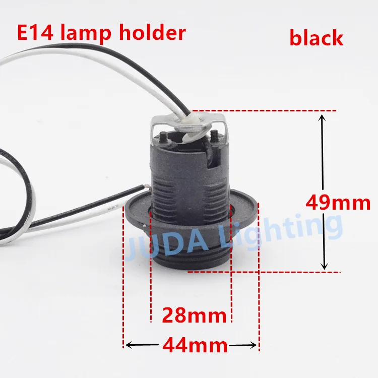 E14 black-40cm cable E27 E14 патрон лампы база бакелитовая пластиковая лампа держатель с кабелем провод для Светодиодная лампа для люстры подвесной светильник фитинги - Цвет: E14 black-40cm cable