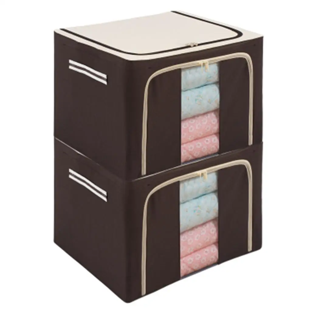 72L коробки для хранения ткани Оксфорд стальной каркас водонепроницаемый одежды