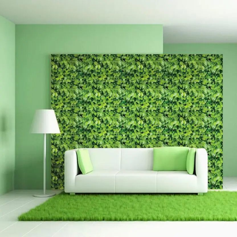 

DIY 3d Green Grassland Wall Paper Living Room Decor Self Adhesive Wallpaper Fresh Grass Leaves Waterproof PVC Wallpapers EZ053