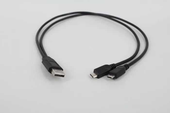 Суб второй передачи данных кабель для зарядки USB Женский Мужской 2 разветвитель