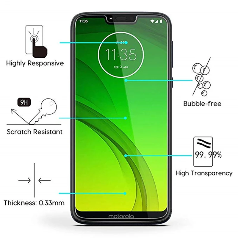 2 шт. Защитное стекло для Motorola MOTO G7|Защитные стёкла и плёнки телефонов| |