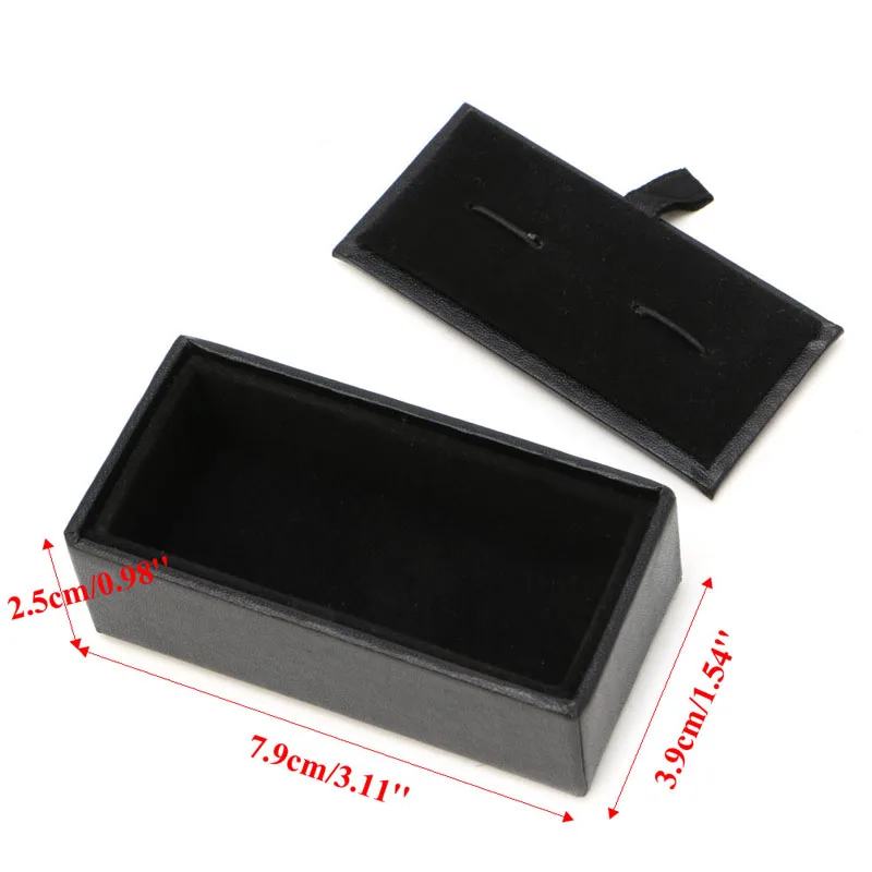 Мужские Запонки Зажим для галстука кольцо коробка хранения искусственная кожа
