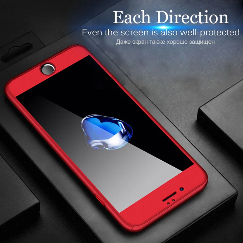 YAMIZOO x 8 Case For iPhone 6s 6 7 Cute 360 Hard Matte Phone Cases Cover With Glass Plus Coque |