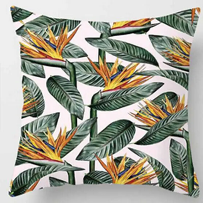 Наволочки с тропическими растениями и зелеными листьями Monstera наволочки