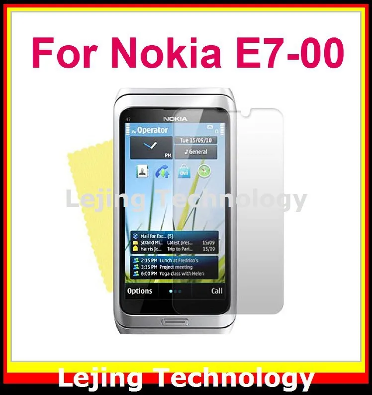 E7-00 clear Screen Protector For NOKIA E7 with Retail Package 100films+100cloths Free Shipping | Электроника