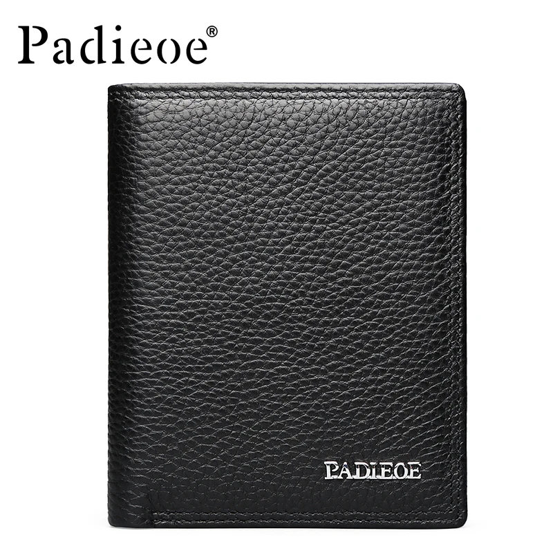 Padieoe Brand 2018 New Men Wallet Genuine Leather Purse Credit Card Holder Business Casual Men's Long | Багаж и сумки