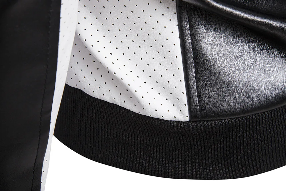 Модные классические черные и белые лоскутные супер большие размеры 5XL мужские кожаные куртки пальто мужской на зиму и осень мотоциклетные кожаные куртки