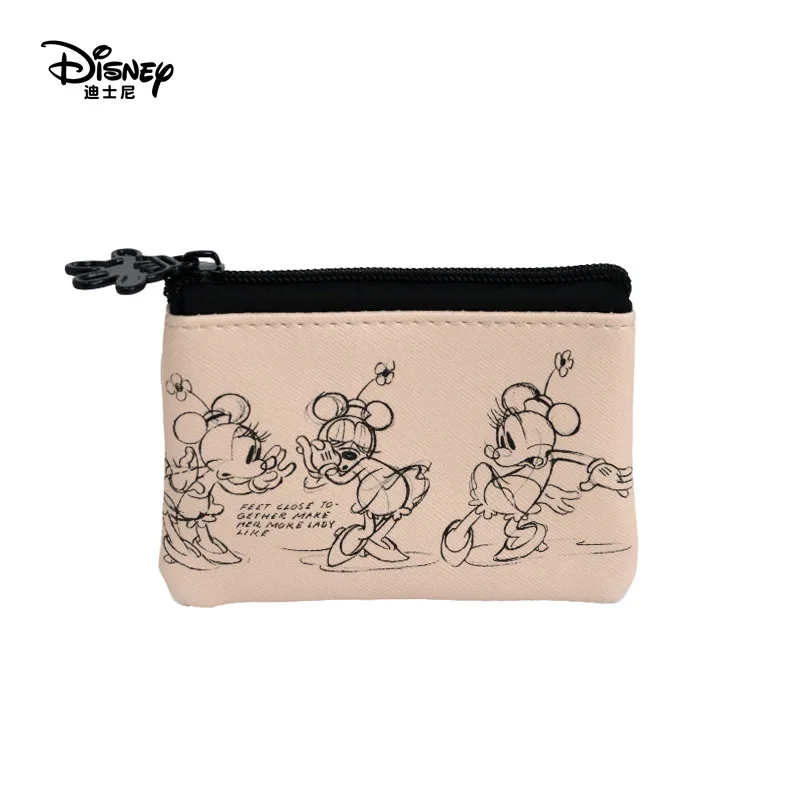 Disney Микки Маус Портативный Косметический макияж сумка многоцелевой хранения монета ПУ кошелек сумочка мультфильм Минни макияж хранение - Цвет: q