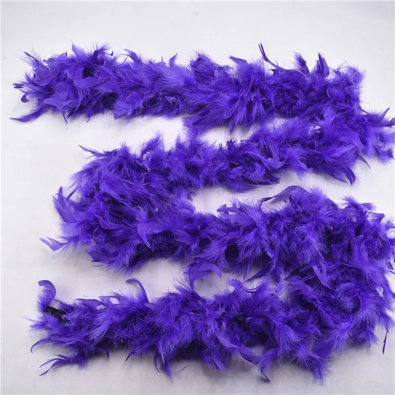 Purple 2 ярда пушистый белый TurkeyFeather боа около 60 грамм аксессуары для одежды куриное перо костюм/шоу/перья для рукоделия Вечерние - Цвет: Purple