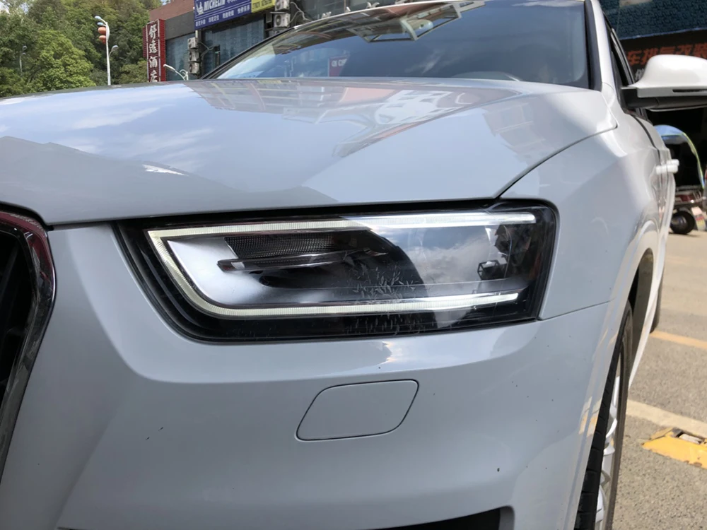 Для Audi Q3 2010 2011 2012 2013 налобный фонарь, крышка для автомобильных фар, сменный Прозрачный передний авто чехол