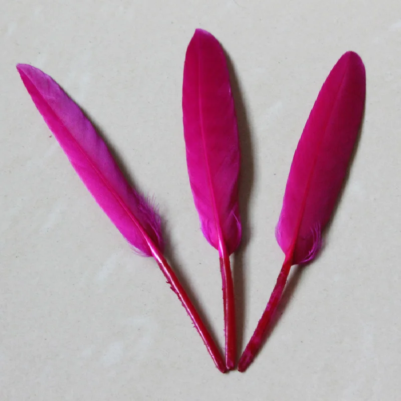 

New Hot Pretty 100 шт./лот красивое красное гусиное перо Mei 4-6 дюймов 10-15 см красочное