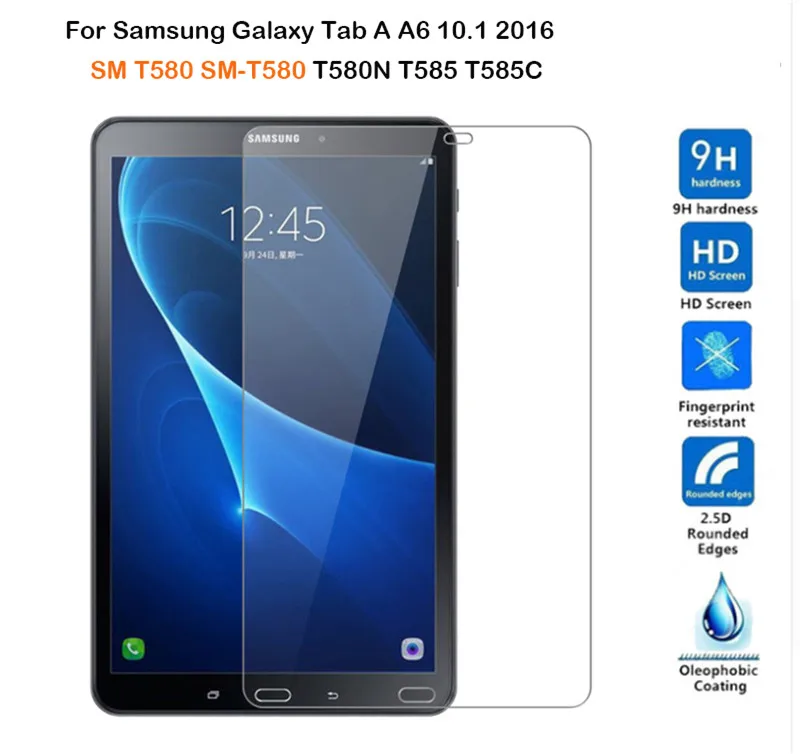 For Samsung T580 Чехол для планшета с рукавом для Samsung Galaxy Tab A A6 10,1 S 10,5 SM T580 SM-T580 T585C SM T800 T805 чехол из закаленного стекла+ ручка - Цвет: For Samsung T580