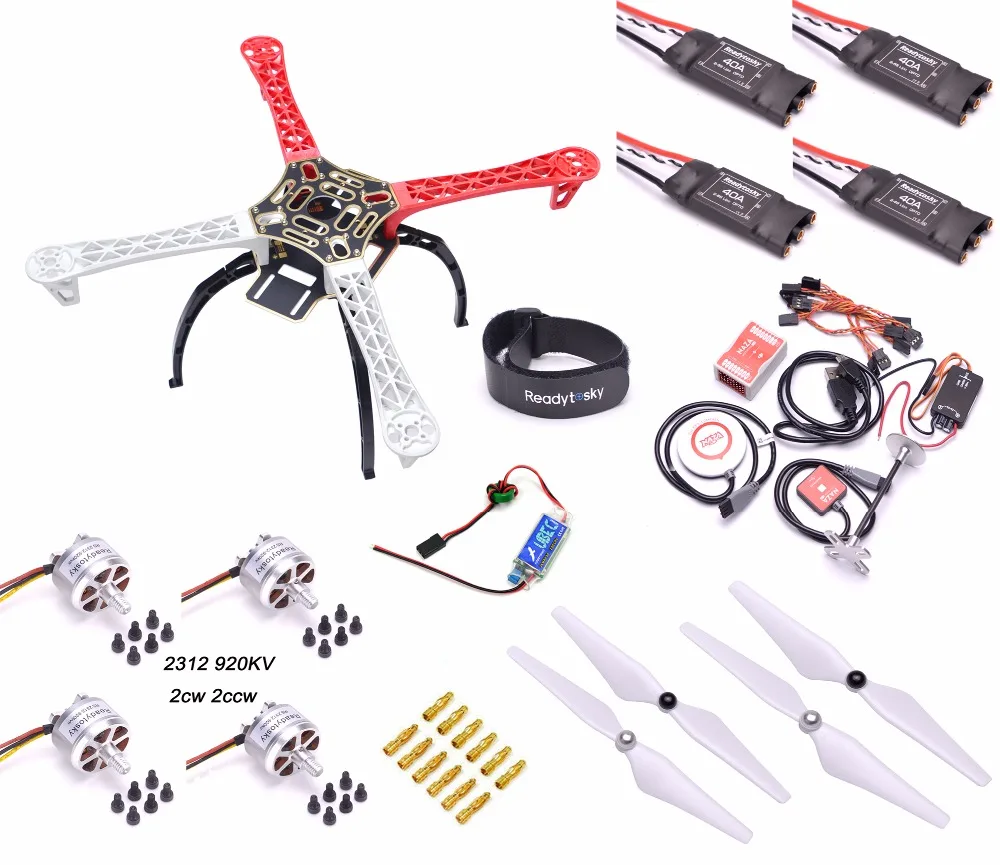 Мультикоптер стойка квадрокоптера F450 набор Naza M Lite версия 2312 920KV двигатель ReadytoSky