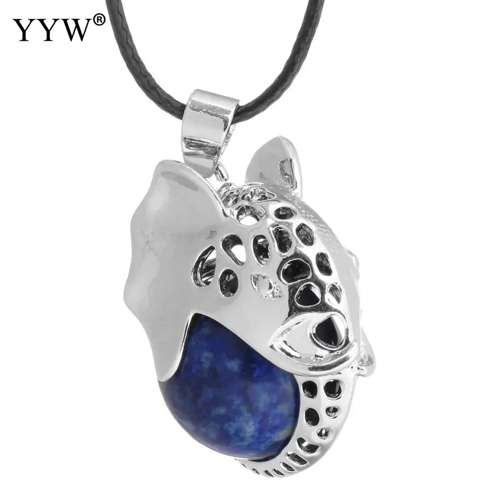 Collier Mix Color Elephant Pendant Necklace Natural Stone Choker Sale Leather Chain Necklaces Cute Gifts for Mother Gift | Украшения и