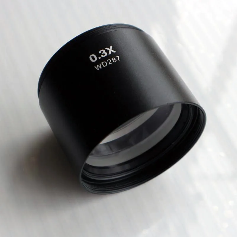 Объектив ESHINEY 0.3X для стерео микроскопа с 1 7/8 &quotWD 287 мм|objective lens|lens for microscopemicroscope barlow