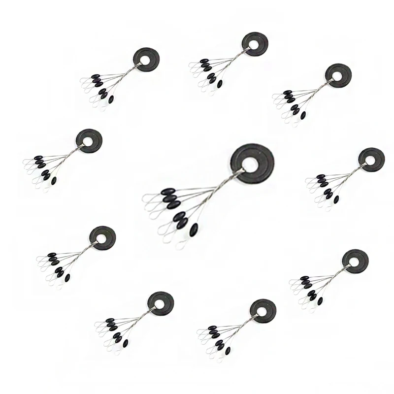 2019 Новая модель высококачественных космических бобов 10 групп 60 штук резинового затычки оливковой и колонной формы аксессуаров для рыболовных снастей.