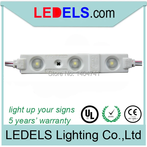 100 шт./лот CE Светодиодный модуль rohs 12V 0 72 w 66lm tipos de led para carteles publicitarios знак