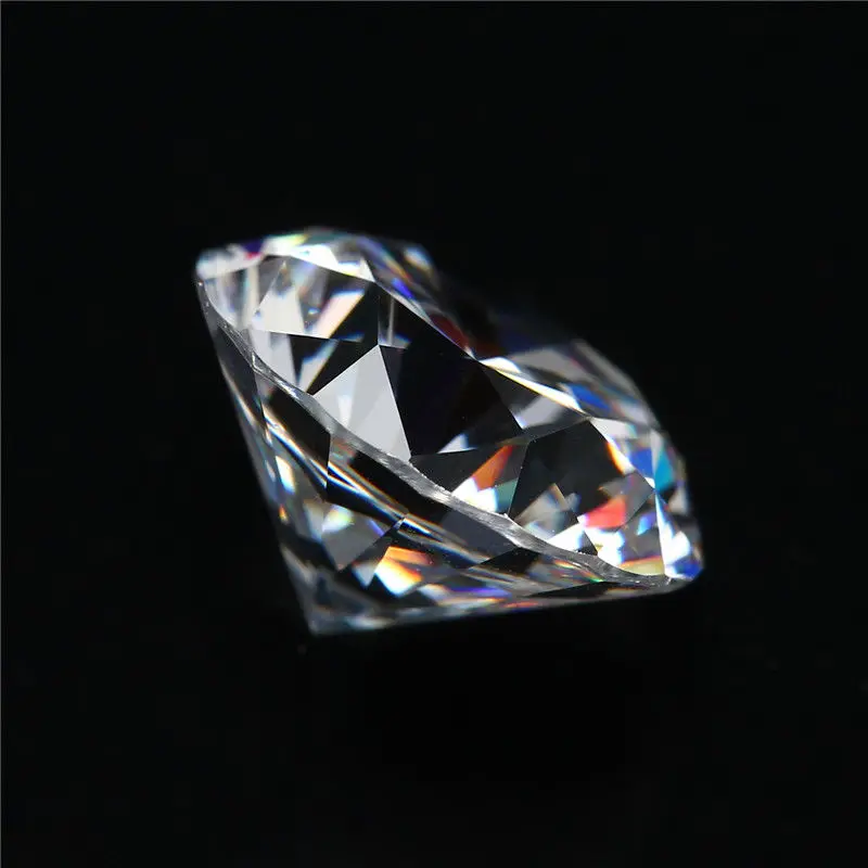 NiceGems 0.5Carat Moissanite 5mm GH White Color Round Excellent Hearts And Arrows Cut lab Grown Diamond loose Stone | Украшения и