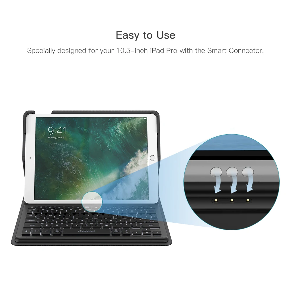 Умная клавиатура dodocool MFi сертифицированная для 10 5 дюймов iPad Air 2019 со смарт