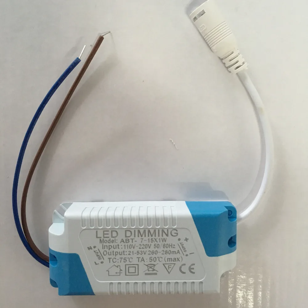 

Dimmable 300MA Led Driver 7W 9W 10W 12W 15W Power Supply AC 110V- 240V for LED Ceiling lights Bulb DC Plug
