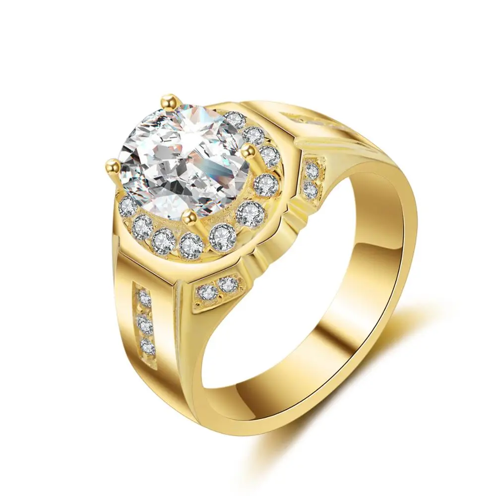 Роскошные обручальные кольца с толстым 10 мм большим круглым кубическим